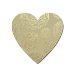 Modern, Gold,polka Dots, Metallic,elegant,chic,hand Painted, Beautiful,contemporary,deocrative,decor Heart Magnet