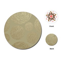 Modern, Gold,polka Dots, Metallic,elegant,chic,hand Painted, Beautiful,contemporary,deocrative,decor Playing Cards (round) 