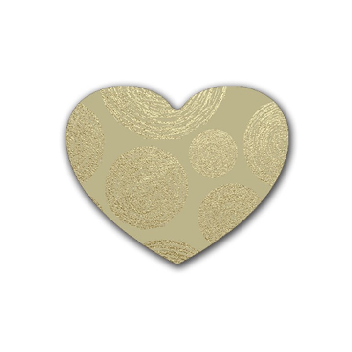 modern, gold,polka dots, metallic,elegant,chic,hand painted, beautiful,contemporary,deocrative,decor Heart Coaster (4 pack) 