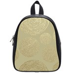 modern, gold,polka dots, metallic,elegant,chic,hand painted, beautiful,contemporary,deocrative,decor School Bag (Small) Front