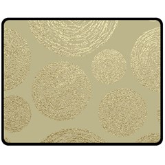 Modern, Gold,polka Dots, Metallic,elegant,chic,hand Painted, Beautiful,contemporary,deocrative,decor Double Sided Fleece Blanket (medium) 