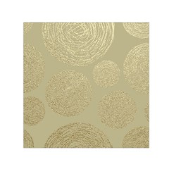 Modern, Gold,polka Dots, Metallic,elegant,chic,hand Painted, Beautiful,contemporary,deocrative,decor Small Satin Scarf (square)