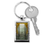 art nouveau gold silver Key Chains (Rectangle)  Front