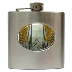 Art Nouveau Gold Silver Hip Flask (6 Oz) by NouveauDesign