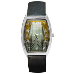 Art Nouveau Gold Silver Barrel Style Metal Watch by NouveauDesign