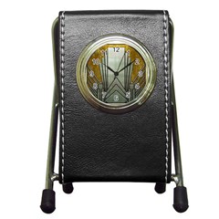 Art Nouveau Gold Silver Pen Holder Desk Clocks by NouveauDesign