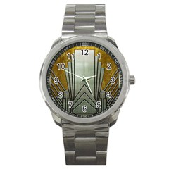 Art Nouveau Gold Silver Sport Metal Watch by NouveauDesign