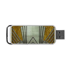 Art Nouveau Gold Silver Portable Usb Flash (two Sides) by NouveauDesign