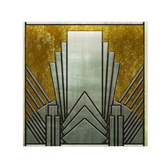 Art Nouveau Gold Silver Small Satin Scarf (square) by NouveauDesign