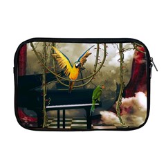 Funny Parrots In A Fantasy World Apple Macbook Pro 17  Zipper Case by FantasyWorld7