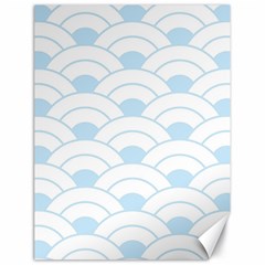 Blue,white,shell,pattern Canvas 18  X 24   by NouveauDesign