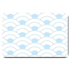 Blue,white,shell,pattern Large Doormat 