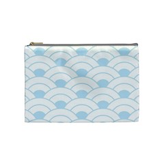 Blue,white,shell,pattern Cosmetic Bag (medium) 