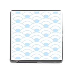 Blue,white,shell,pattern Memory Card Reader (square) by NouveauDesign