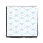 blue,white,shell,pattern Memory Card Reader (Square) Front