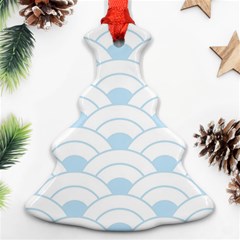 Blue,white,shell,pattern Ornament (christmas Tree)  by NouveauDesign