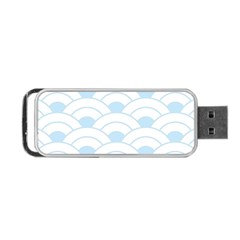 Blue,white,shell,pattern Portable Usb Flash (one Side) by NouveauDesign