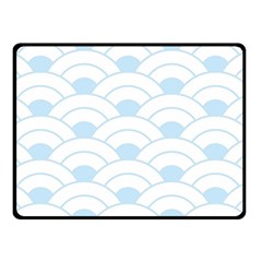 Blue,white,shell,pattern Double Sided Fleece Blanket (small)  by NouveauDesign