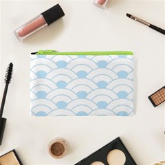 Blue,white,shell,pattern Cosmetic Bag (xs) by NouveauDesign