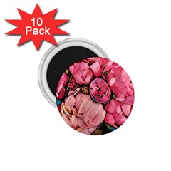 Beautiful Peonies 1 75  Magnets (10 Pack)  by NouveauDesign