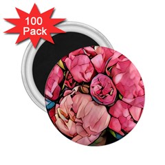 Beautiful Peonies 2 25  Magnets (100 Pack)  by NouveauDesign