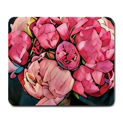 Beautiful Peonies Large Mousepads by NouveauDesign