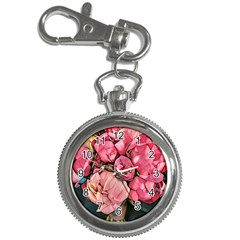 Beautiful Peonies Key Chain Watches by NouveauDesign