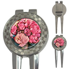 Beautiful Peonies 3-in-1 Golf Divots by NouveauDesign