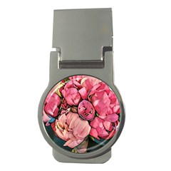 Beautiful Peonies Money Clips (round)  by NouveauDesign