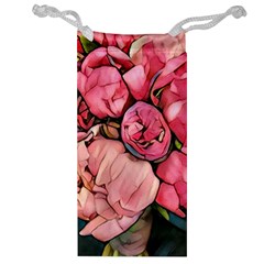 Beautiful Peonies Jewelry Bag by NouveauDesign