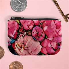 Beautiful Peonies Mini Coin Purses by NouveauDesign