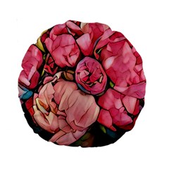 Beautiful Peonies Standard 15  Premium Round Cushions by NouveauDesign