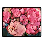 beautiful peonies Double Sided Fleece Blanket (Small)  45 x34  Blanket Back