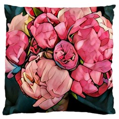 Beautiful Peonies Standard Flano Cushion Case (two Sides) by NouveauDesign