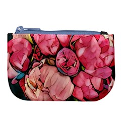 Beautiful Peonies Large Coin Purse by NouveauDesign