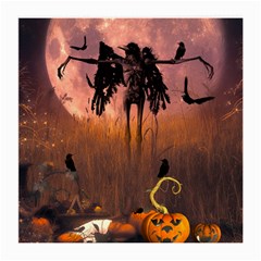 Halloween Design With Scarecrow, Crow And Pumpkin Medium Glasses Cloth