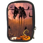 Halloween Design With Scarecrow, Crow And Pumpkin Compact Camera Cases Front