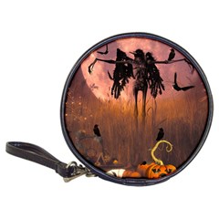 Halloween Design With Scarecrow, Crow And Pumpkin Classic 20-cd Wallets by FantasyWorld7