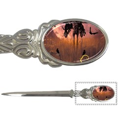 Halloween Design With Scarecrow, Crow And Pumpkin Letter Openers