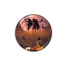 Halloween Design With Scarecrow, Crow And Pumpkin Hat Clip Ball Marker