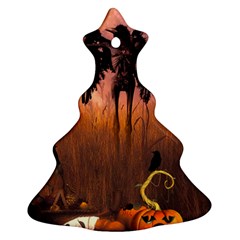 Halloween Design With Scarecrow, Crow And Pumpkin Ornament (Christmas Tree) 