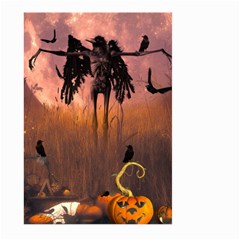 Halloween Design With Scarecrow, Crow And Pumpkin Large Garden Flag (two Sides) by FantasyWorld7