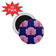 Beautiful Art Nouvea Floral Pattern 1 75  Magnets (10 Pack)  by NouveauDesign