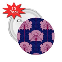 Beautiful Art Nouvea Floral Pattern 2 25  Buttons (10 Pack)  by NouveauDesign