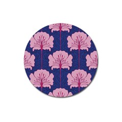 Beautiful Art Nouvea Floral Pattern Magnet 3  (round) by NouveauDesign