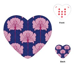 Beautiful Art Nouvea Floral Pattern Playing Cards (heart)  by NouveauDesign