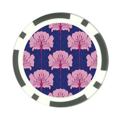 Beautiful Art Nouvea Floral Pattern Poker Chip Card Guard by NouveauDesign