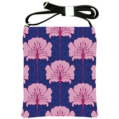 Beautiful Art Nouvea Floral Pattern Shoulder Sling Bags by NouveauDesign