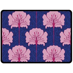 Beautiful Art Nouvea Floral Pattern Double Sided Fleece Blanket (large)  by NouveauDesign