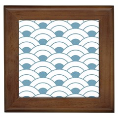 Art Deco Teal White Framed Tiles by NouveauDesign